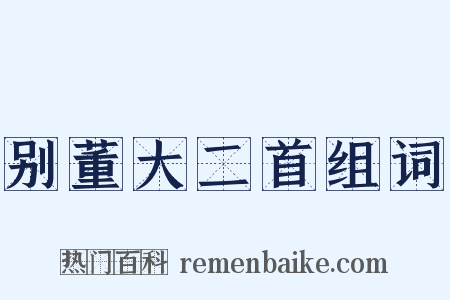 别董大二首组词是什么意思的图片